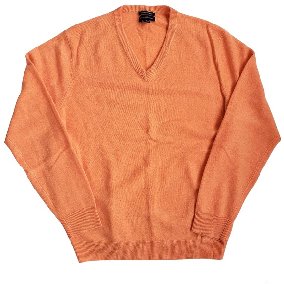 Men's Club Room Cashmere Peach Colored Sweater - Picture 2 of 4